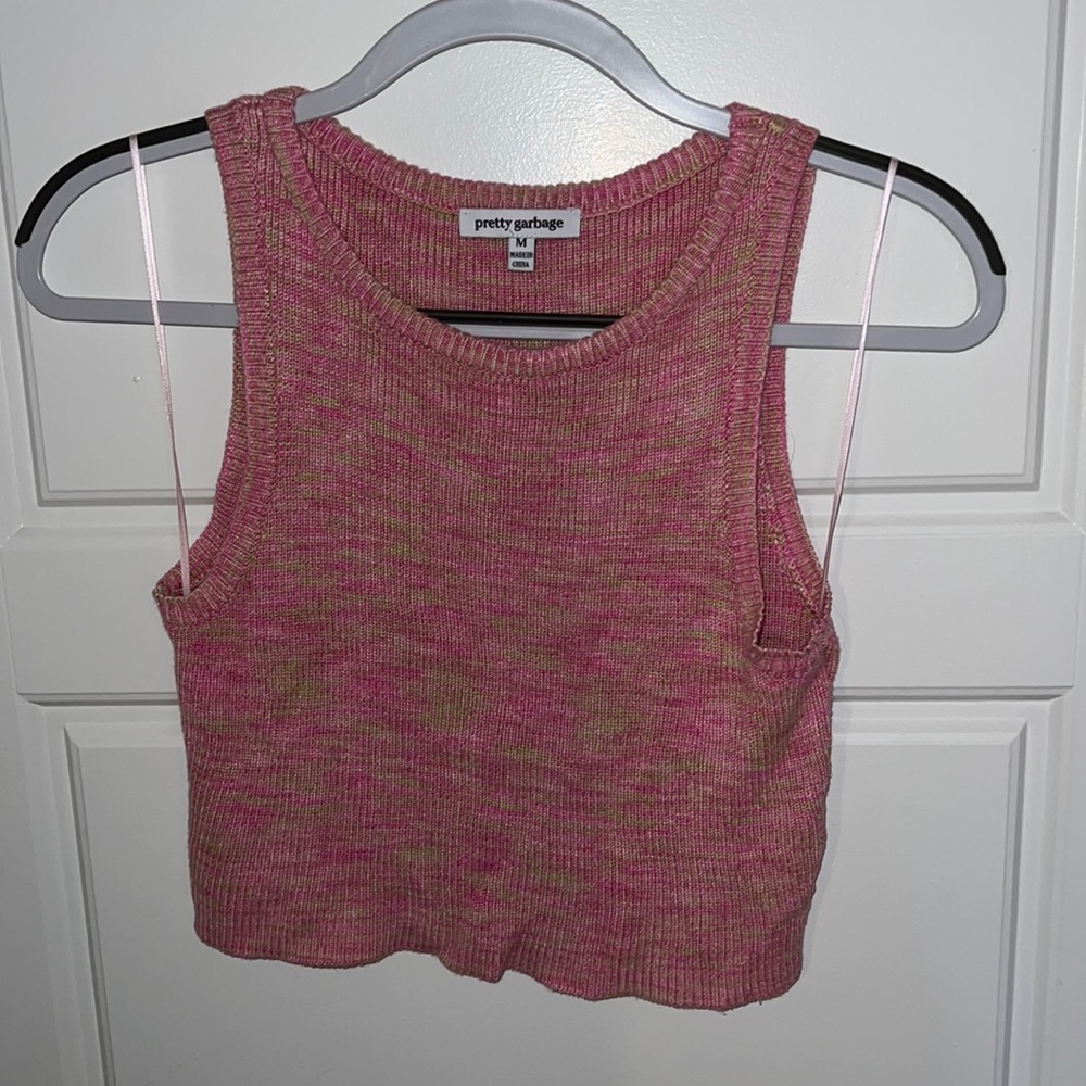 Cropped knit tank